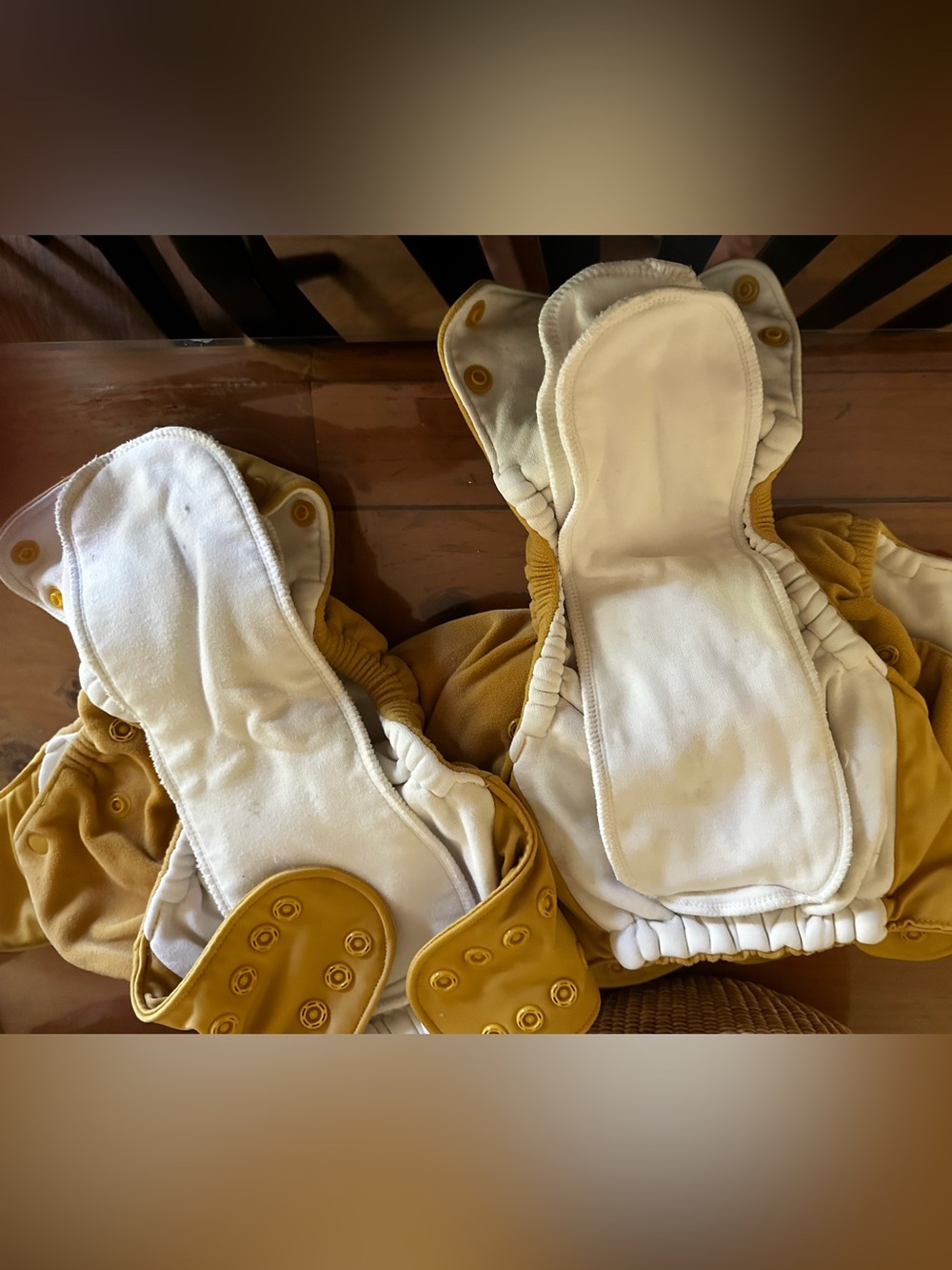 5 GroVia AIO Buttah Cloth Diapers in mustard with Snap Fasteners super soft - Picture 4 of 8